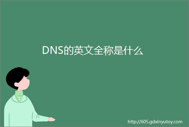 DNS的英文全称是什么